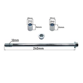15mm 240mm Rear Wheel Axle With Spacers For 110cc 125cc 140cc 160cc Pit Dirt Bike