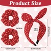 Red Polka Dot Headband and Hair Ties for Women 50s