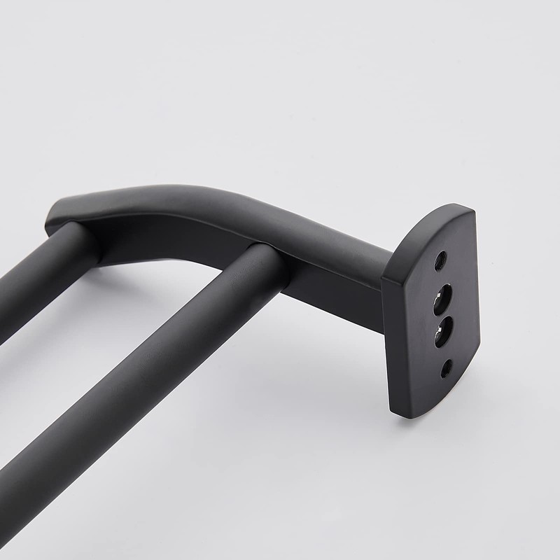 Dancrul Black Double Towel Bar, Hand Towel Racks for Bathroom