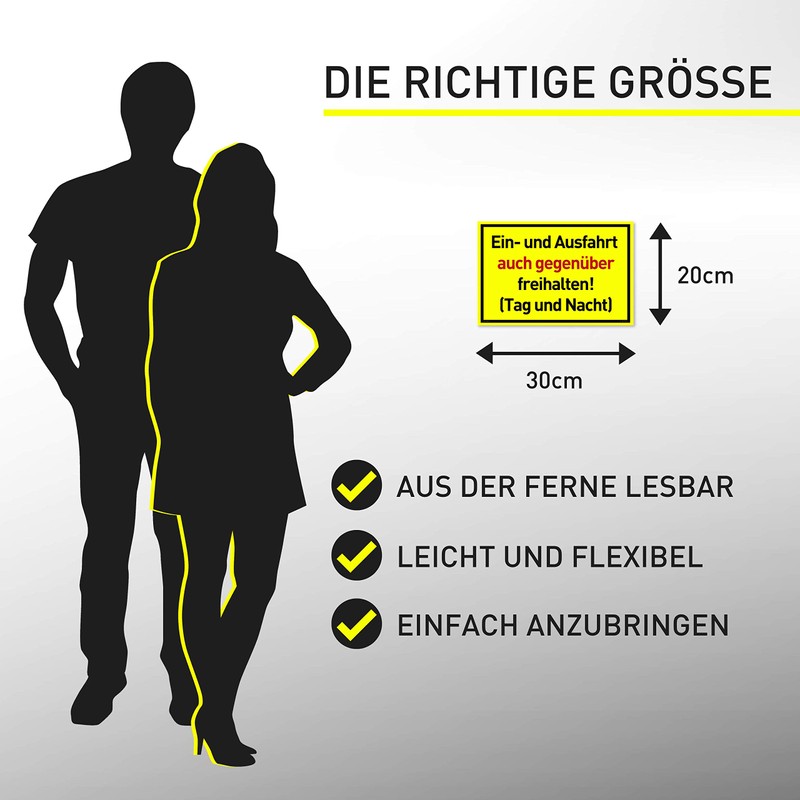 Entry Free Signs (30 x 20 cm Plastic) - Ausfahrt