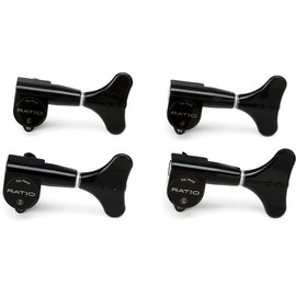 Graph Tech PRB-4400-BO Bass Ratio 4-In-Line Y Key Tuning Machines - Black