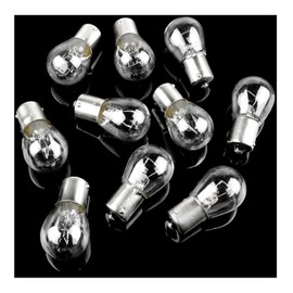 MTQY - 10 bombillas de bajo voltaje 1141 S8, 12 V, 18 W, BA15s, bayoneta de 18 W, luz de freno para iluminación de coche