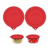 Sophico 2 Cup Round Silicone Storage Cover Lids Replacement for