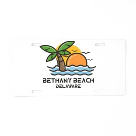 CafePress Delaware Bethany Beach Aluminum License Plate, Front License Plate, Vanity Tag