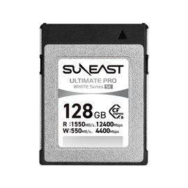 SUNEAST Ultimate PRO White Series SE CFexpress Type B Card 128GB TLC 8K Model SE-CFXB128GW1550
