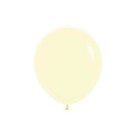 Sempertex 18" Pastel Matte Yellow Latex Balloons - Set of 25