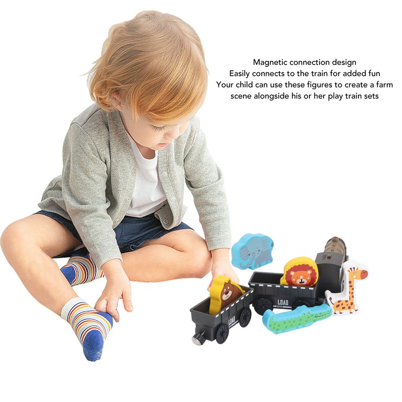 Electric Magnetic Animal Toy Train Set Preschool Educational Learning Toy