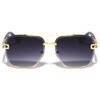Dweebzilla Oversized Square Sport Pilot Aviator Sunglasses with Floating Beveled