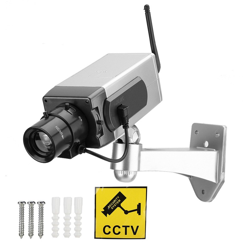 Outdoor Indoor Power Simulation Fake Dummy Camera Security CCTV LED