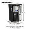 Hamilton Beach One Press Programmable Dispensing 12 Cup Coffee Maker