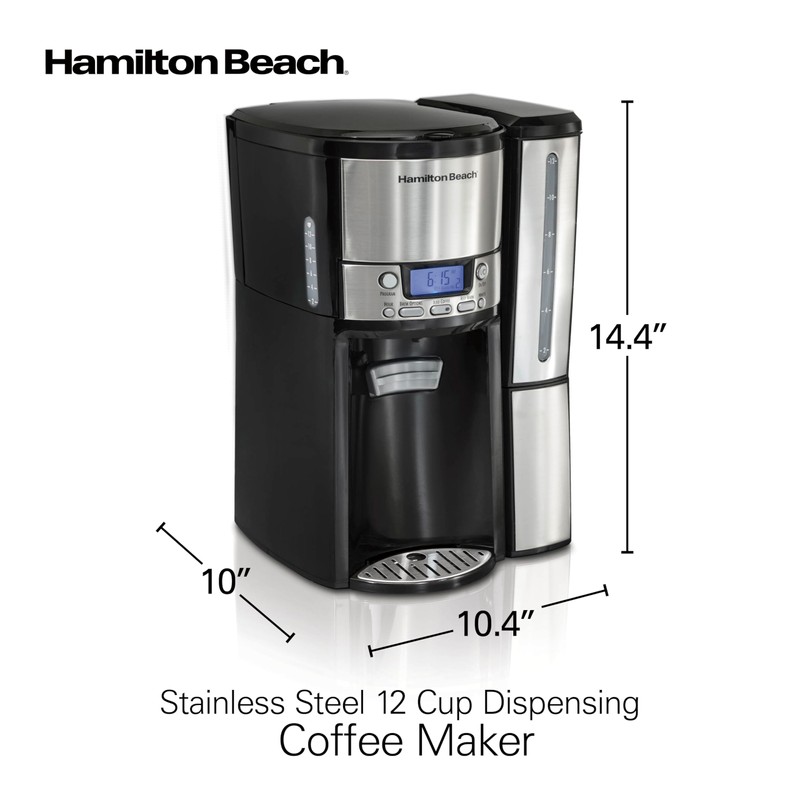 Hamilton Beach One Press Programmable Dispensing 12 Cup Coffee Maker
