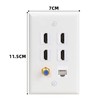 Wall Plate 6 Ports HD Multimedia Interface CAT6 TV F