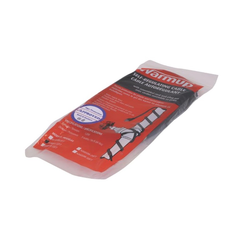 Warmup Self Regulating Heater Cable Kit, 120V, 6 ft long