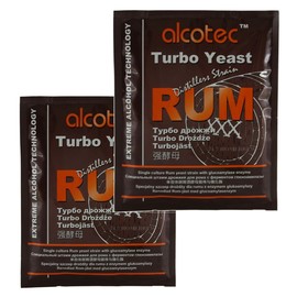 2x Alcotec Distiller’s Yeast Rum with Glucoamylase Enzyme 73g 25L