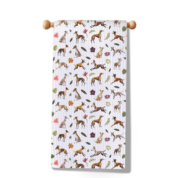 WSNANG for Dog Lover Whippet Dog Kitchen Towels Pet Lover
