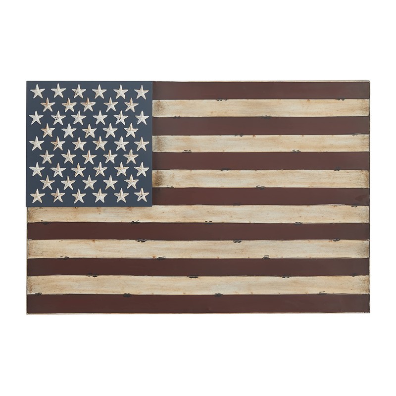 Deco 79 Metal American Flag Home Wall Decor Indoor Outdoor