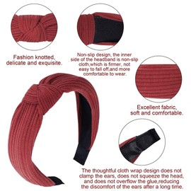 8 Pack Women's Wide Plain Headbands ,Fabric Hair Band,Elastic Hair Band Hair Accessories for Women and Girls