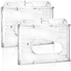 ID Card Badge Holder, 2 Pieces Clear Badge Holders Hard