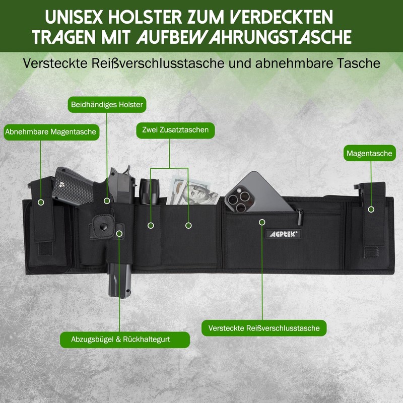 AGPtek Outdoor Sports Holster Tactical Stealth Belt Holster for Airsoft