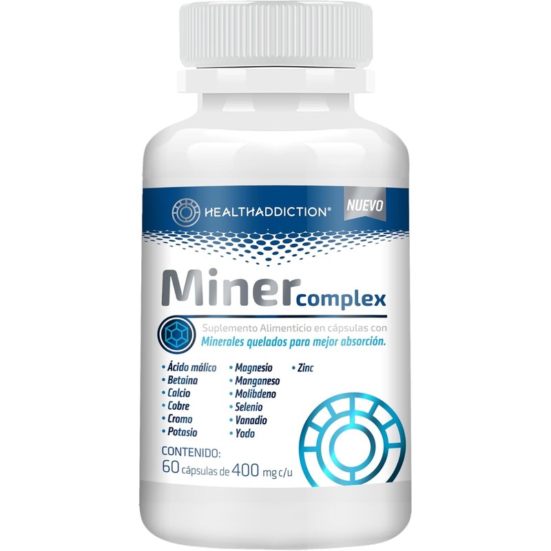 HEALTHADDICTION - Miner Complex - Suplemento Multimineral de Minerales Quelados