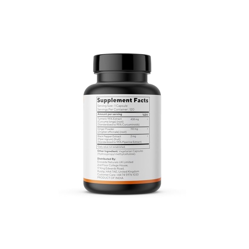 Yelixir Nutrition Curcumin 95% Extract 120 Capsules with High Strength