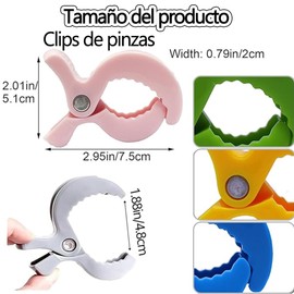 WEZCHUGHAOL Paquete de 6 clips para carriola de mezcla de colores,pinzas para gancho y juguetes, cubierta de asiento, clips de plástico universal (Negro)
