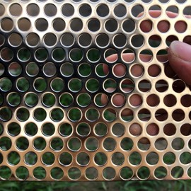 FengYoo Perforated Metal Sheets-Expanded & Perforated Sheets-Stainless Steel Sheet-20GA 0.32" Hole 1/3" (About 8mm) 19.6" X9.8"-Metal Mesh Sheet for Ventilation and Fume Filtration