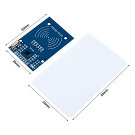 Podazz 2pcs RC522 RF IC Card Sensor Module + S50 Blank Card + Keychain for DIY