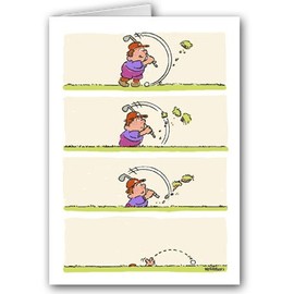 Stonehouse Collection | Funny Golf Note Card Pack | Can't Hit the Ball Cards | 10 Boxed Note Cards