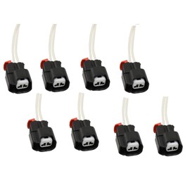 Michigan Motorsports Fuel Injector Connector Wiring Repair Harness Kit Fitment for Dodge Jeep Wrangler JK TJ EV6 QTY 8