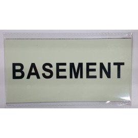 Basement Heavy Duty/Glow in The Dark"Basement" Sign Heavy Duty (Aluminum Sign 4 X 8)