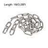 sourcing map Stainless Steel 304 Hardened Proof Coil Chain 1m