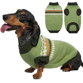Kuoser Dog Jumper, Dog Jumper Small Dogs, Dog Jumper Large Dogs, French Bulldog Jumper, Winter Dog Jumper, Green S