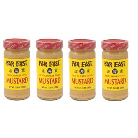 Hot Chinese Mustard - Four 7.25 Ounce Jars of Chinese Hot Mustard (4-pack)