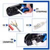 Delgada RJ45 Ethernet Crimping Tool kit,4in1 Professional Cutter Stripper Network
