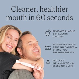 SLATE Electric Flosser | 3-in-1 Electric Flosser for Teeth w/ 3 Speeds - Dentist Invented Magic Floss | Reusable Non-Toxic Floss, Tongue Scraper & Gum Care | Power Dental Flossers for Adults & Kids