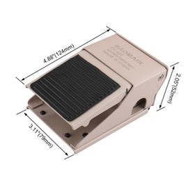 Baomain Pneumatic Foot Pedal Valve FV-420 Momentary 4 Way 2 Position 1/4"PT Threaded Nonslip Rubber