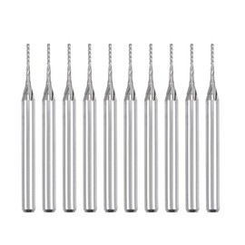 sourcing map 10 Pieces 0.7 mm Carbide End Mill Engraving Cutter for PCB Machine, 1/8 Inch Shank