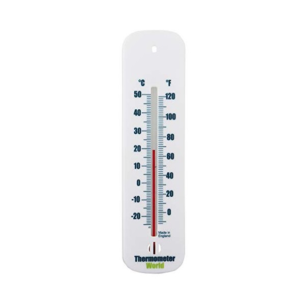Accurate Room Thermometer Indoor and Outdoor to Measure Room Temperature in the Home Office Garden or Greenhouse - Easy to Hang and Read Accurate Wall Thermometer (Blue)