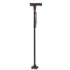 Aluminum Alloy Folding Light Cane Elderly Four‑legged with Lamp Non‑slip