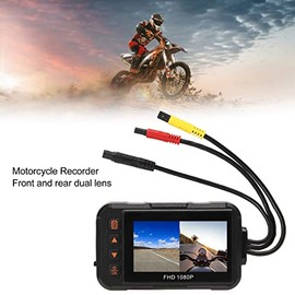 Asixxsix Motorcycle Dash Cam, 1080P 30fps Dual Wide Angle 120 and 90 Degree Lens Front Rear Motorcycle Video Driving Recorder with WiFi, GPS and G-sensor Loop Recording Waterproof Action Camera