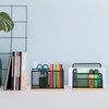 Relaxdays Desk Set 2-Piece Metal Letter Stand and Pen Holder,