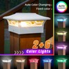 APONUO 4x4 Post Solar Lights,Post Cap Lights Solar Powered with