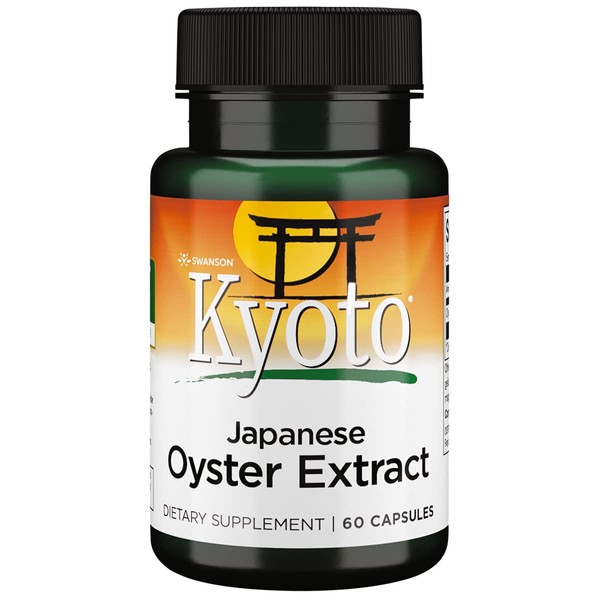 Swanson Kyoto Japanese Oyster Extract - Natural Supplement Promoting Drive & Wellness for Men & Women - (500 Milligrams 60 Capsules) 4 Pack