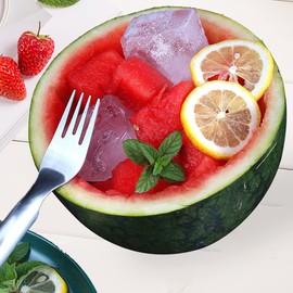 2-in-1 Stainless Steel Watermelon Cutter & Fork – Dual Head Melon Slicing Tool for Easy Fruit Cutting,Portable Watermelon Cutter, Parties, and Camping Summer Kitchen Gadget (2 pcs)