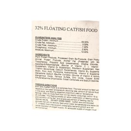 50 lbs Catfish Food 32% Protein 4% Fat - Lake, Pond, or Aquarium Fish