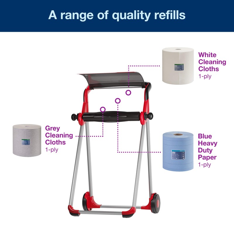 Tork Industrial Floor Stand Paper Towel Roll Dispenser Red W1,