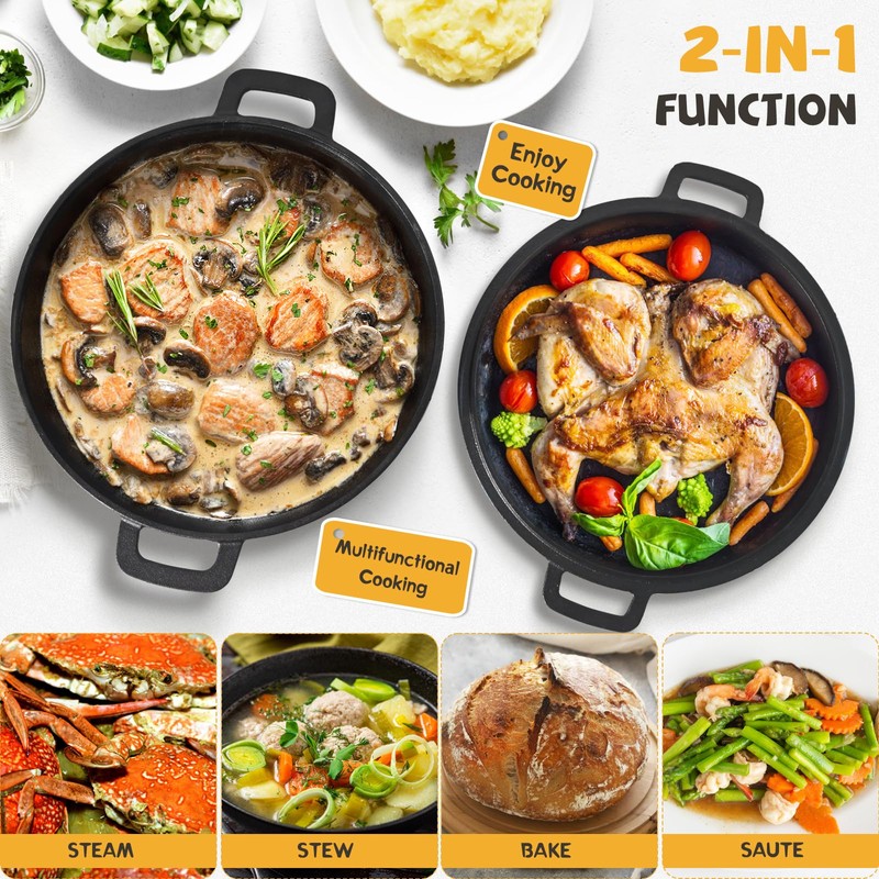 Advanced Cast Iron Dutch Oven for Baking, With Banneton Bread