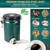 Miiepls Coffee Canister Airtight Stainless Steel 1.8 L, Vacuum Coffee