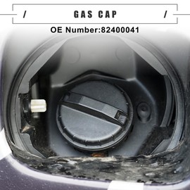 Motoforti Car Fuel Tank Filler Cover, Gas Tank Cap, for Jeep Wrangler YJ 1991-1995, ABS, with 2 Keys, No.82400041, Black